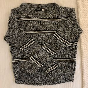 Black & White Knit Sweater (Size S)